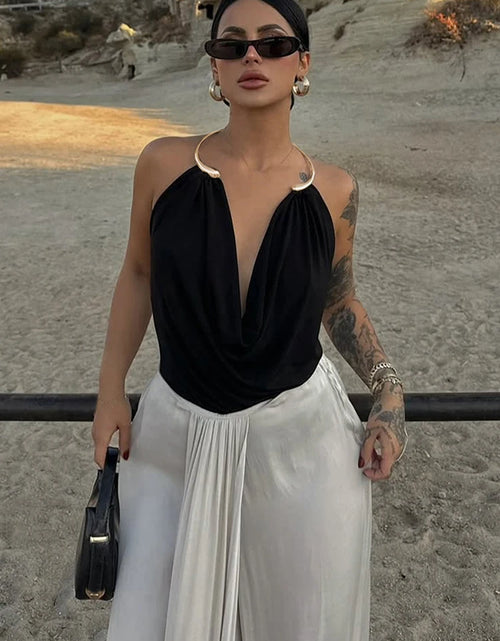 Load image into Gallery viewer, Women's Snake Halter Camisole Swing Collar Elegant Backless Tank Tops
