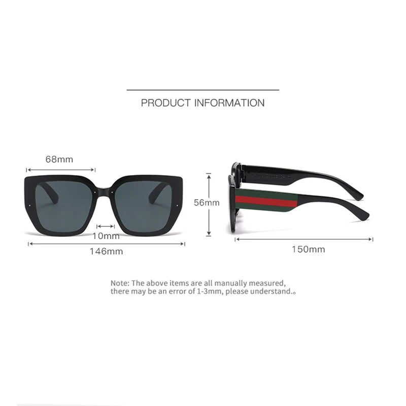New Sunglasses for Women Retro Fashion Sun Glasses Color Blocked Eyeglass Luxury Brand Design Uv400