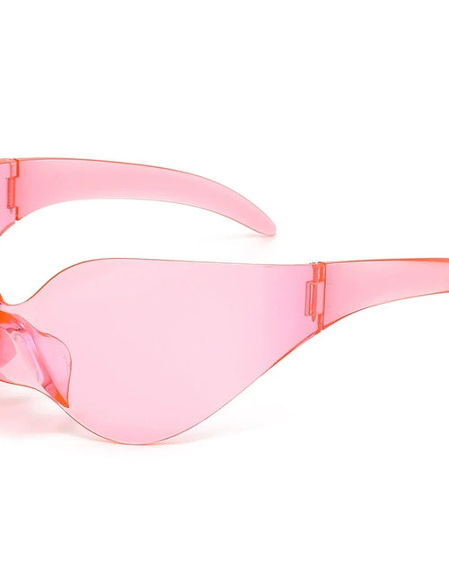 Load image into Gallery viewer, Punk Goggle Sunglasses UV400 Mirror UV Protection Unisex Y2K Silver Sport Sun Glasses Hip Hop One Piece Cool Eyewear for Men Women
