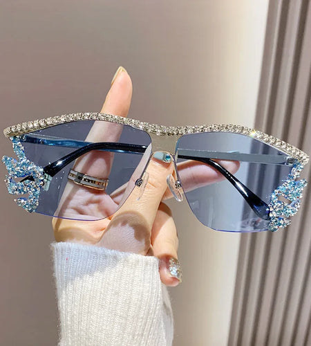 Vintage y2k Diamond Design Sunglasses In Multiple Colors Shade UV400