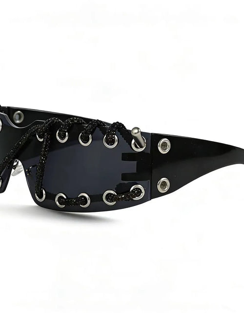 Load image into Gallery viewer, Crystal Chain Like Sunglasses Unique Streetwear
