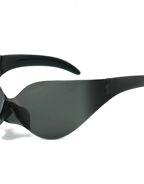 Load image into Gallery viewer, Punk Goggle Sunglasses UV400 Mirror UV Protection Unisex Y2K Silver Sport Sun Glasses Hip Hop One Piece Cool Eyewear for Men Women
