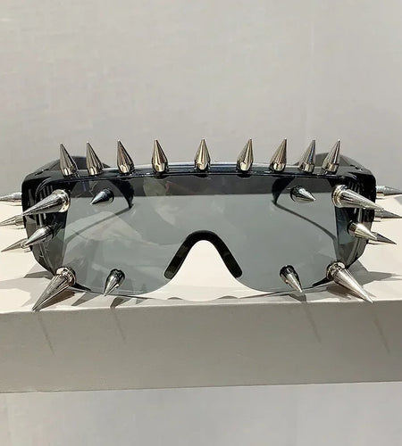 Cyberpunk Demon Eyewear Metal Rivet Sunglasses Steampunk Eyewear