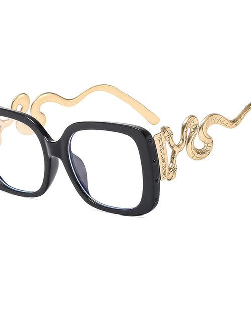 Load image into Gallery viewer, Women Big Square Eyeglasses  Unique Snake Design Trendy Glasses
