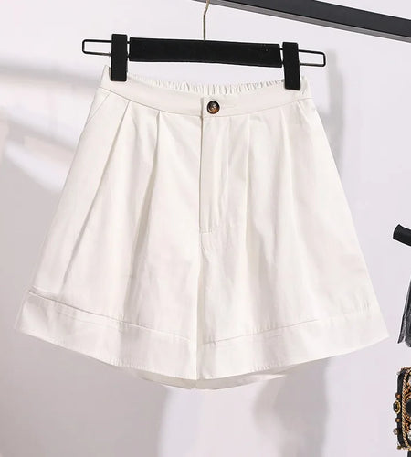 Simple Fashion Solid Shorts Women's High Waist Loose Fitting