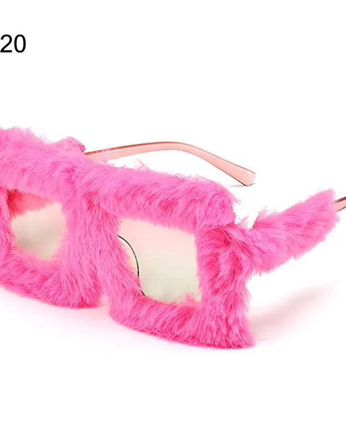Load image into Gallery viewer, Y2K Oversized Plush Sunglasses Style Soft Fluffy Shades Cosplay Novelty Glasses
