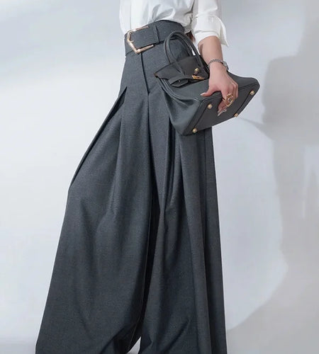 Elegant Urban Office Loose Pants for Woman Full Length Bottoms
