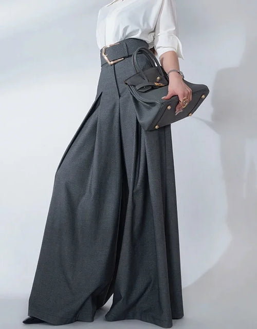 Load image into Gallery viewer, Elegant Urban Office Loose Pants for Woman Full Length Bottoms
