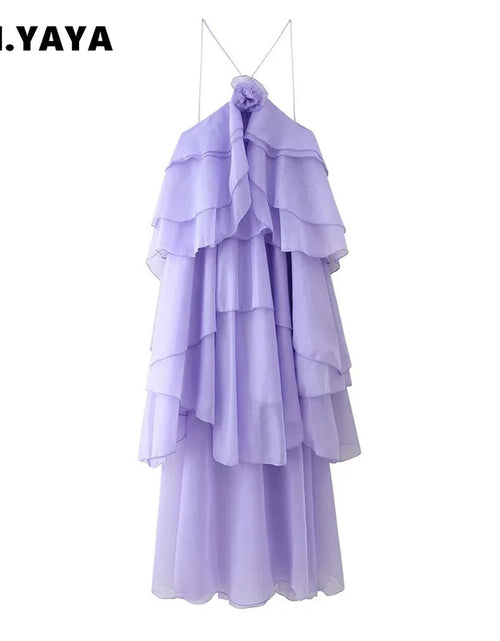 Load image into Gallery viewer, Women Sleeveless Ruffles Loose Smock Strap Maxi Long Sexy Dress
