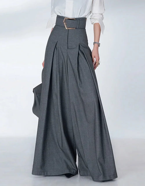 Load image into Gallery viewer, Elegant Urban Office Loose Pants for Woman Full Length Bottoms

