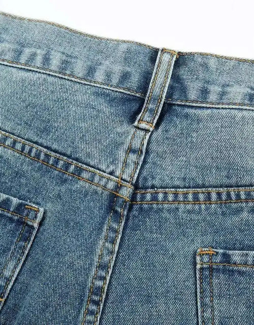Load image into Gallery viewer, 2026 Summer Pentagram Pattern Men's  Mid Length Denim Shorts American High Street Straight
