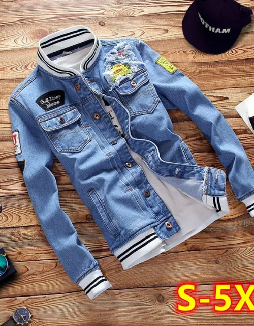Load image into Gallery viewer, Men's Denim Jackets Fashion Male Trendy Denim

