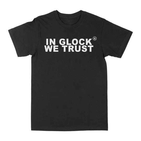 In Glock We Trust Graphic Tee T-Shirts Summer Men's Leisure Cotton Tees Shirt O Neck Short Sleeve
