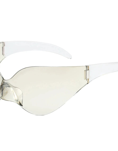 Load image into Gallery viewer, Punk Goggle Sunglasses UV400 Mirror UV Protection Unisex Y2K Silver Sport Sun Glasses Hip Hop One Piece Cool Eyewear for Men Women
