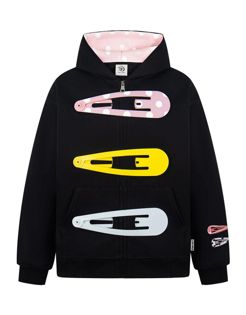 Load image into Gallery viewer, American Fun Detachable Hairpin Hooded Sweatshirt
