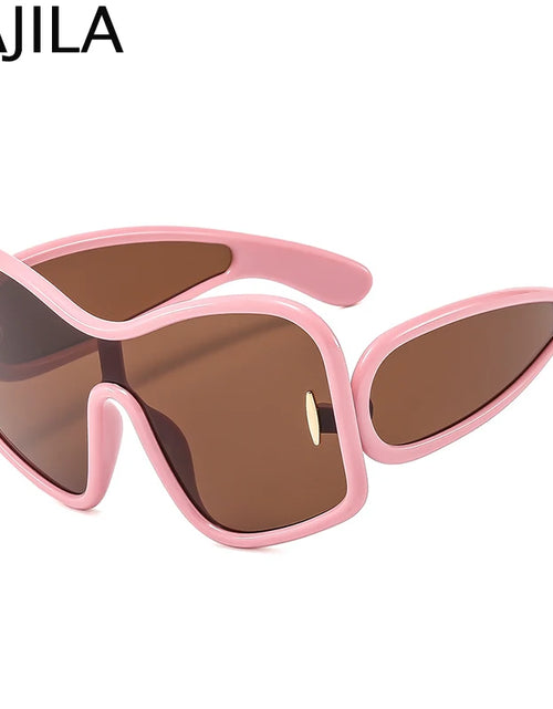Load image into Gallery viewer, Oversized One-Piece Shield Sunglasses Punk Square Eyewear Vintage Big Frame Sun Glasses
