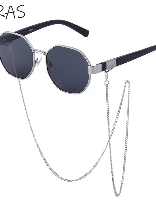 Load image into Gallery viewer, Polygon Sunglasses With Chain 2026 Luxury Brand Fashion Unique Trends Octagon Sun Glasses
