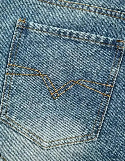 Load image into Gallery viewer, 2026 Summer Pentagram Pattern Men's  Mid Length Denim Shorts American High Street Straight
