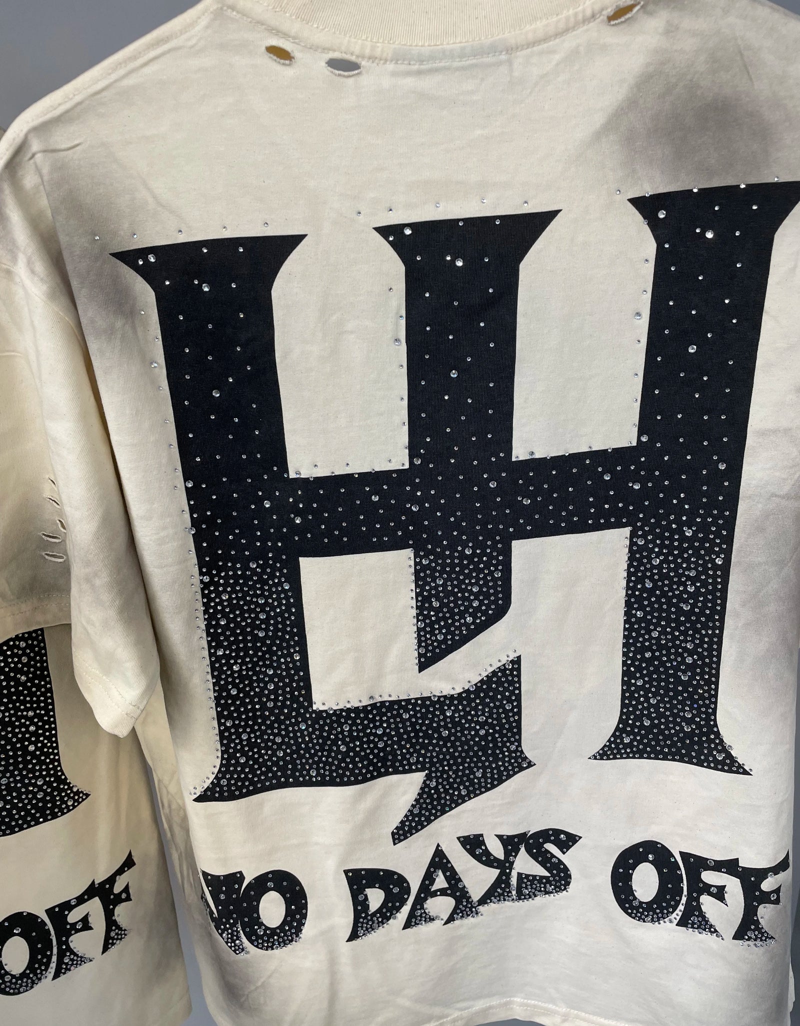Men's LIFE HUSTLERS Y2K hot stamping hole  T-shirt Streetwear 100% Cotton Loose Fit