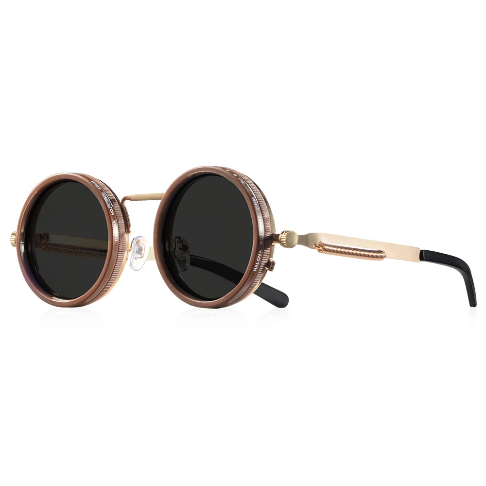 Polarized Round Sunglasses ND9 Adjustable Dimming Men and  Women Retro Punk  Eyeglasses Outdoor Shades UV400