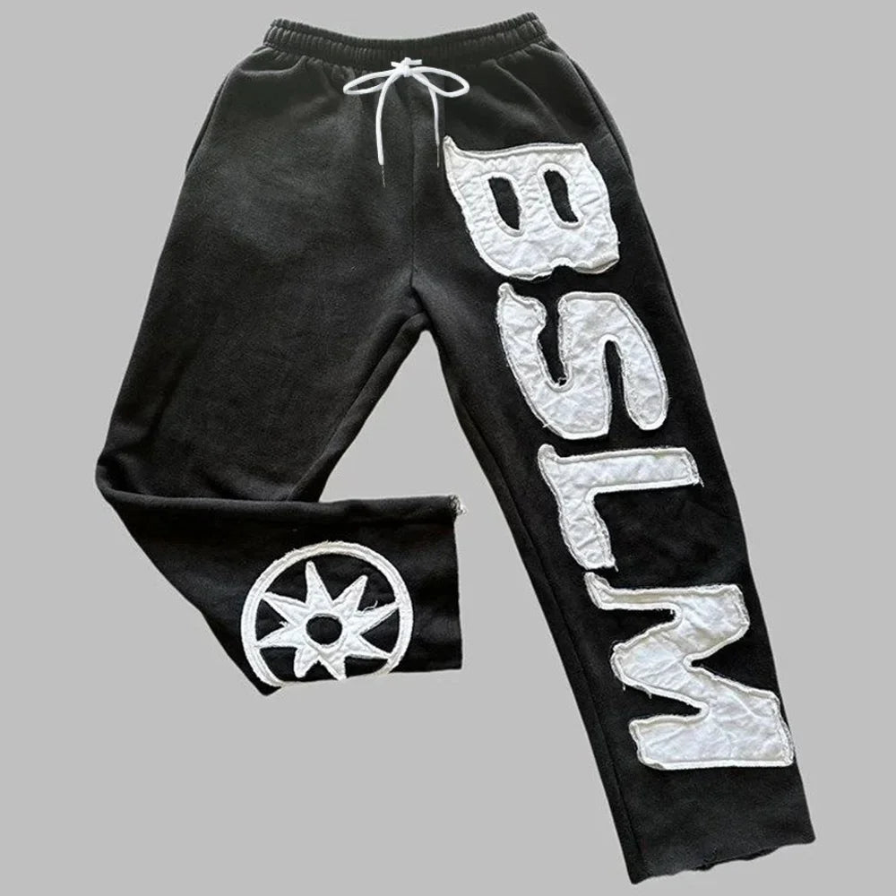 Men's Printed Mesh Sports Jogger Pants Stylish Fashion