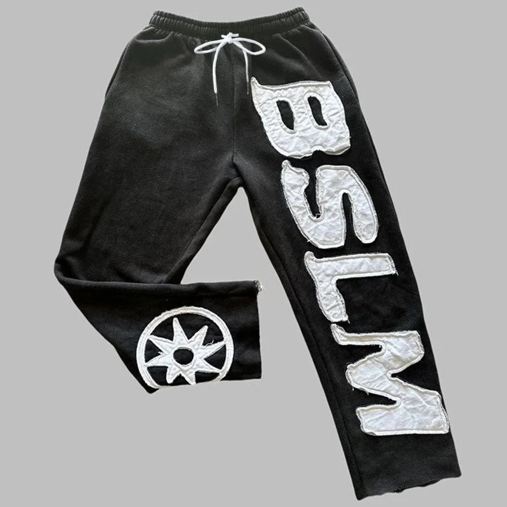 Men's Printed Mesh Sports Jogger Pants Stylish Fashion