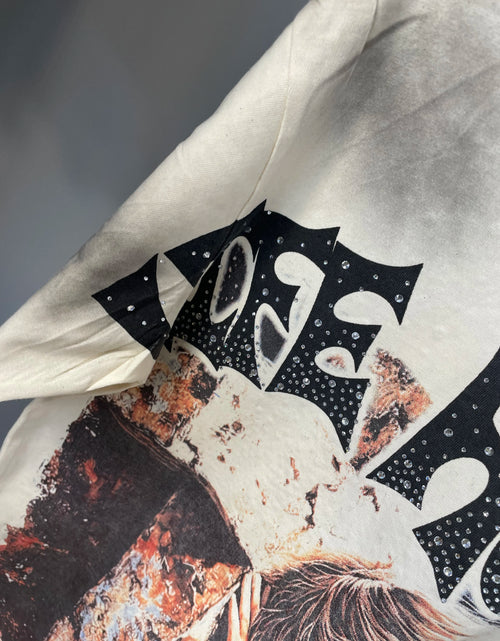 Load image into Gallery viewer, Men's LIFE HUSTLERS Y2K hot stamping hole  T-shirt Streetwear 100% Cotton Loose Fit

