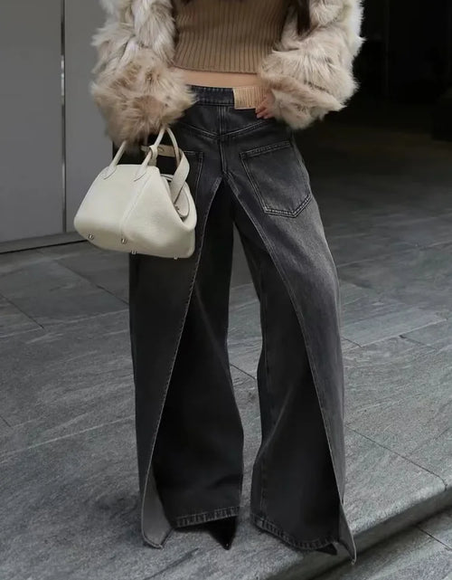 Load image into Gallery viewer, Women's Y2K Style New Rock Hip Hop Baggy Wide Leg Jeans
