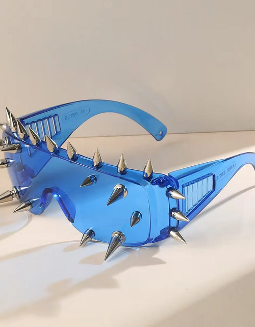 Load image into Gallery viewer, Cyberpunk Demon Eyewear Metal Rivet Sunglasses Steampunk Eyewear
