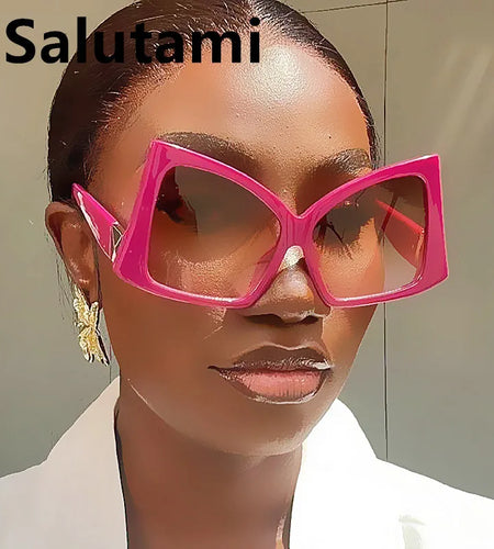 Unique Oversized Bow Cat Eye Sunglasses For Women New Fashion Brand In Multiple Colors