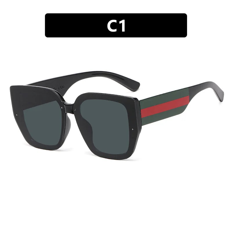 New Sunglasses for Women Retro Fashion Sun Glasses Color Blocked Eyeglass Luxury Brand Design Uv400