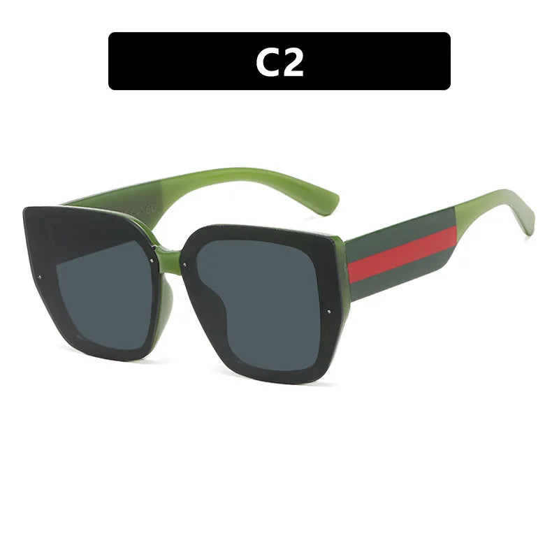 New Sunglasses for Women Retro Fashion Sun Glasses Color Blocked Eyeglass Luxury Brand Design Uv400