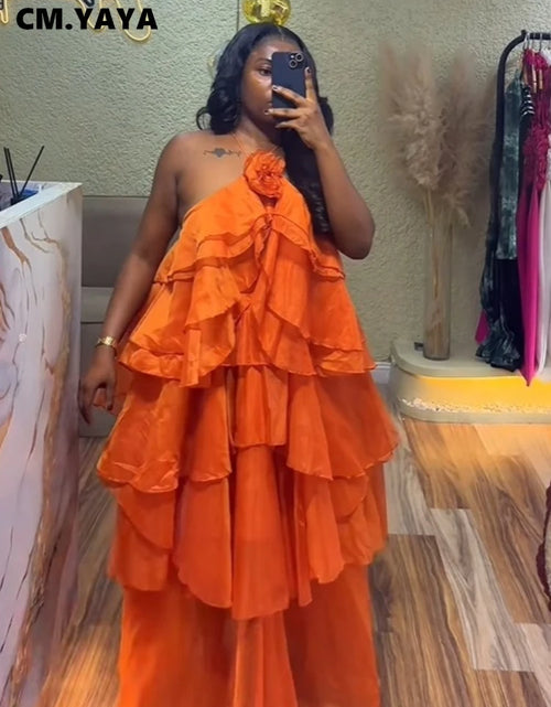 Load image into Gallery viewer, Women Sleeveless Ruffles Loose Smock Strap Maxi Long Sexy Dress
