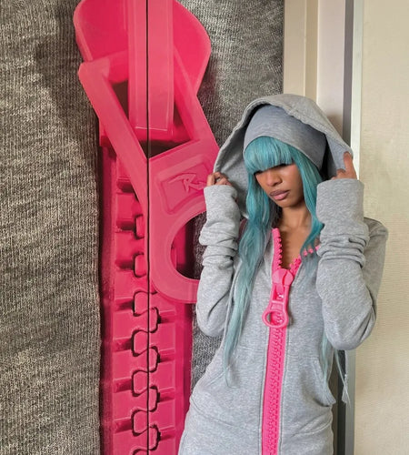 Oversized Zipper Hoodie Women Y2k European and American Retro
