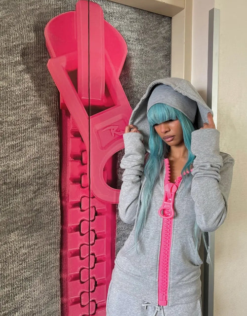 Load image into Gallery viewer, Oversized Zipper Hoodie Women Y2k European and American Retro
