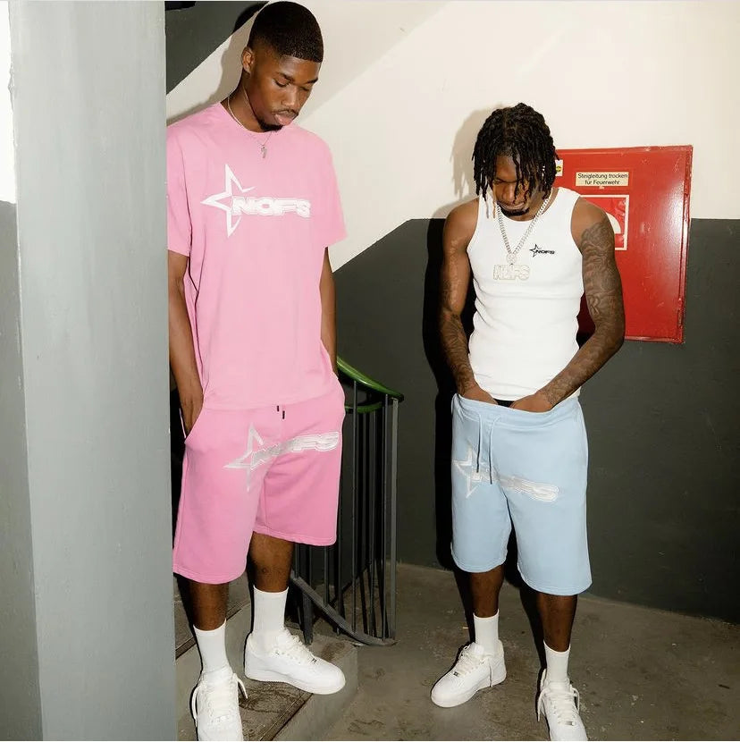 Y2K T-shirt Short Kpop Street Fashion Print Unisex Short Sleeve Tops Casual Loose Drawstring Shorts Pant
