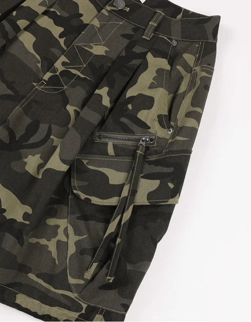 Load image into Gallery viewer, Women Camo Cargo Letter Print Baggy Shorts with Pockets 2026
