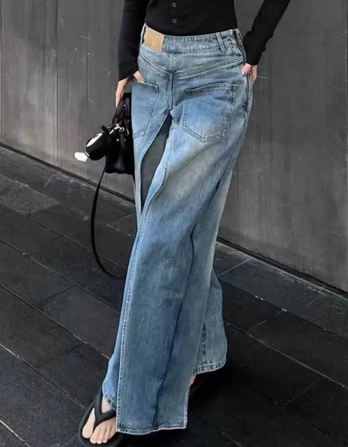 Load image into Gallery viewer, Women's Y2K Style New Rock Hip Hop Baggy Wide Leg Jeans
