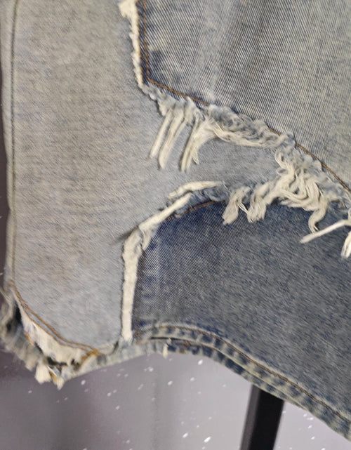 Load image into Gallery viewer, 2026 Summer Pentagram Pattern Men's  Mid Length Denim Shorts American High Street Straight
