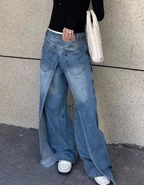 Load image into Gallery viewer, Women's Y2K Style New Rock Hip Hop Baggy Wide Leg Jeans
