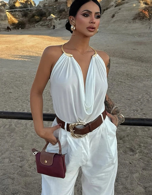 Load image into Gallery viewer, Women's Snake Halter Camisole Swing Collar Elegant Backless Tank Tops

