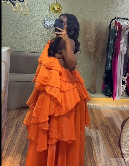Load image into Gallery viewer, Women Sleeveless Ruffles Loose Smock Strap Maxi Long Sexy Dress
