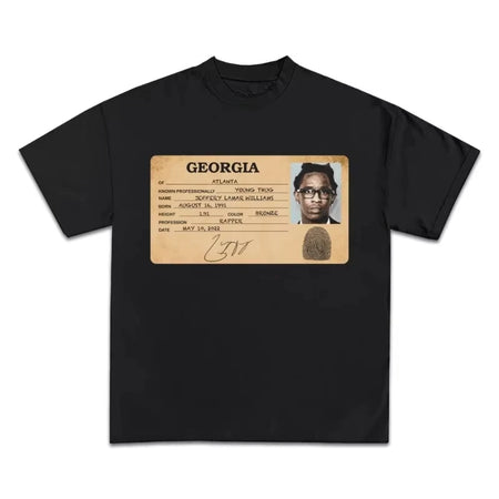 Who's Young Thug Graphic Print Cotton T-Shirt Crew Neck High Quality Short Sleeve Casual Streetwear men clothing streetwear