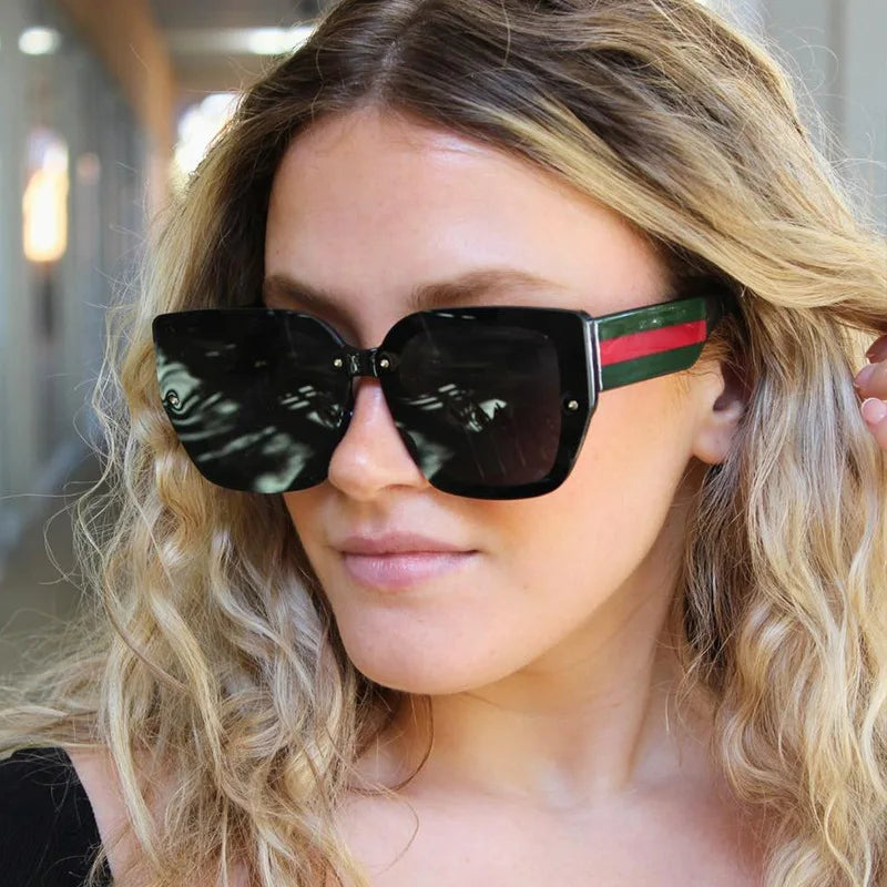 New Sunglasses for Women Retro Fashion Sun Glasses Color Blocked Eyeglass Luxury Brand Design Uv400