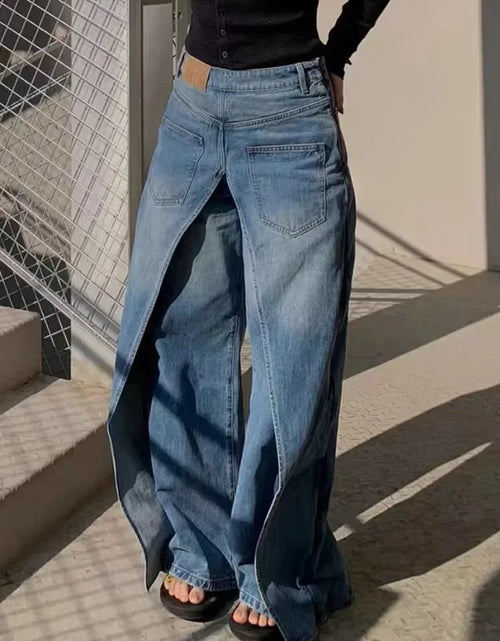 Load image into Gallery viewer, Women's Y2K Style New Rock Hip Hop Baggy Wide Leg Jeans
