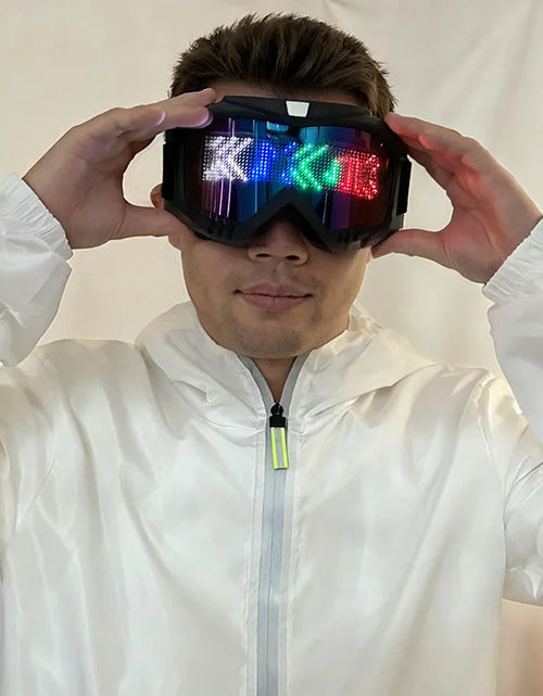 Load image into Gallery viewer, LED Bluetooth Goggles Neon Accessories Futuristic Luminous Glasses Bluetooth
