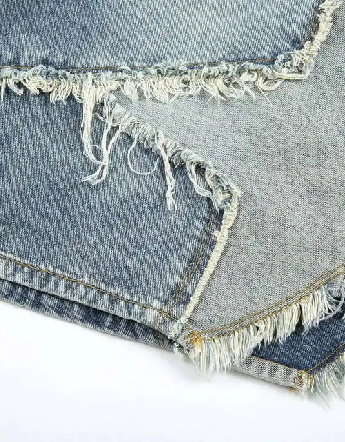 Load image into Gallery viewer, 2026 Summer Pentagram Pattern Men's  Mid Length Denim Shorts American High Street Straight
