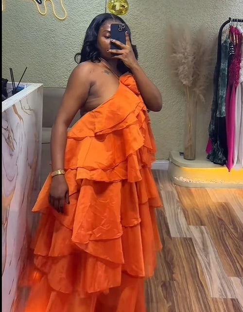 Load image into Gallery viewer, Women Sleeveless Ruffles Loose Smock Strap Maxi Long Sexy Dress
