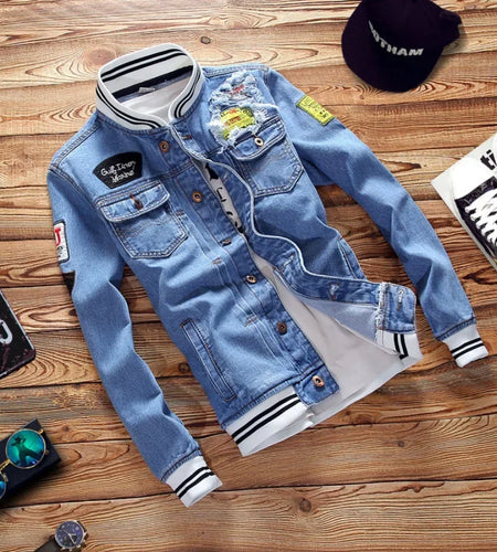 Men's Denim Jackets Fashion Male Trendy Denim