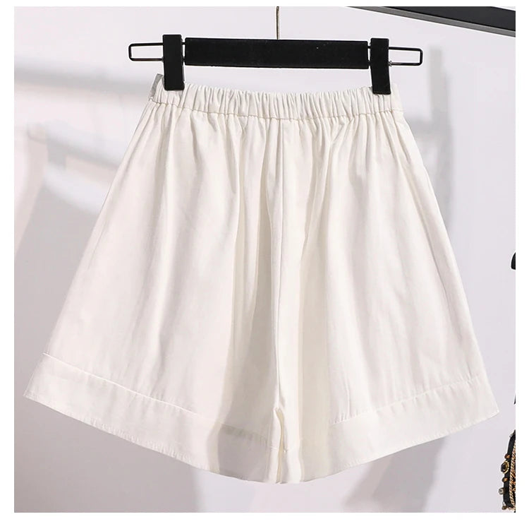 Simple Fashion Solid Shorts Women's High Waist Loose Fitting